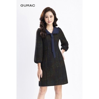Đầm suông nữ cổ tim sen GUMAC DB1228