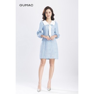 Đầm suông nữ cổ tim sen GUMAC DB1228