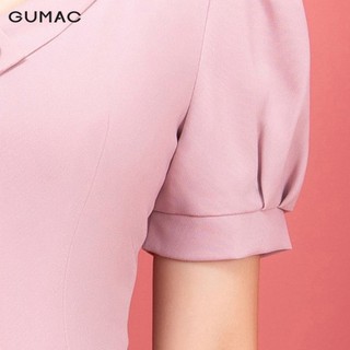 Đầm nữ cổ tim phối nút GUMAC DA9242