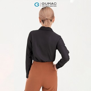 Áo sơ mi nữ giấu nút vải lụa AA911 GUMAC