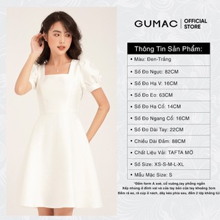 Đầm ôm nữ GUMAC cổ U, form cúp ngực basic, đủ màu đủ size DB168