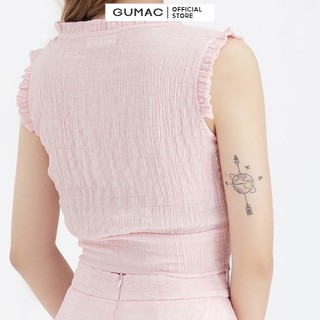 Áo sát nách phối bèo GUMAC AB641