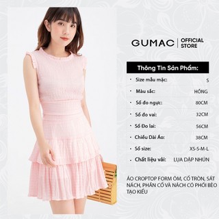 Áo sát nách phối bèo GUMAC AB641