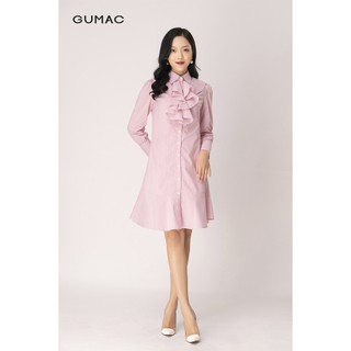 Đầm nẹp phối bèo GUMAC DB1235