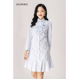 Đầm nẹp phối bèo GUMAC DB1235