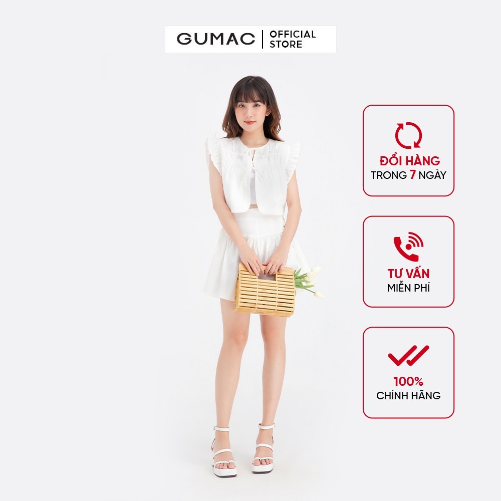 Áo croptop thắt dây GUMAC AB694