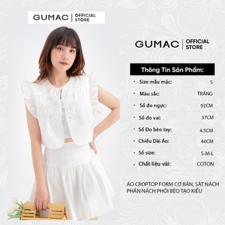 Áo croptop thắt dây GUMAC AB694