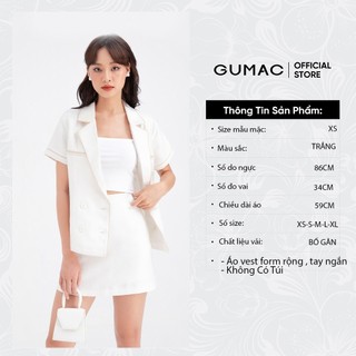 Áo sơ mi giả vest GUMAC AB717