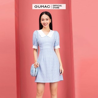 Đầm nữ phối măng sét GUMAC DA10222