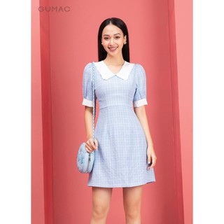 Đầm nữ phối măng sét GUMAC DA10222