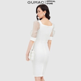 Đầm ôm xếp ly ngực GUMAC DB3251