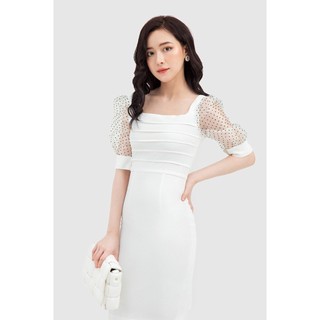 Đầm ôm xếp ly ngực GUMAC DB3251