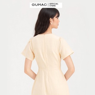 Đầm phối màu rã tùng GUMAC DB729