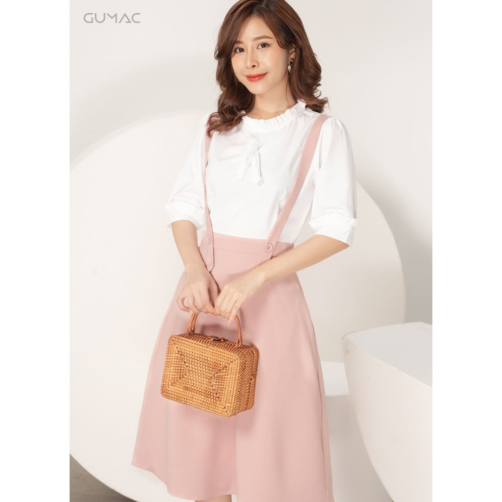 Đầm yếm phối áo trắng DA987 GUMAC