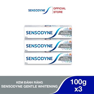 Bộ 3 Kem đánh răng SENSODYNE Gentle Whitening 100g giúp giảm ê buốt hiệu quả và làm trắng răng tự nhiên
