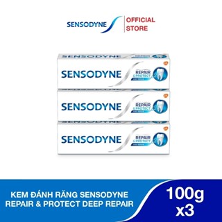 Bộ 3 Kem đánh răng SENSODYNE Repair & Protect Deep Repair 100g giúp phục hồi sâu và bảo vệ răng ê buốt