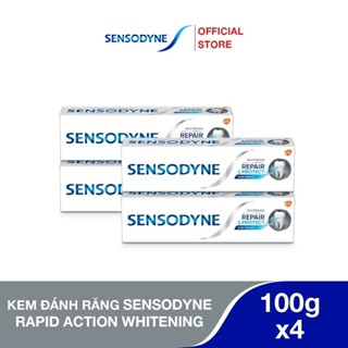 Bộ 4 Kem đánh răng SENSODYNE Repair & Protect Deep Repair Whitening 100g phục hồi, bảo vệ răng ê buốt và làm trắng răng