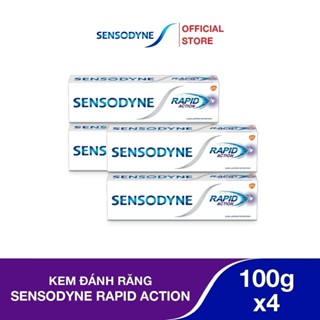 Bộ 4 Kem đánh răng SENSODYNE Rapid Action 100g giúp giảm ê buốt nhanh