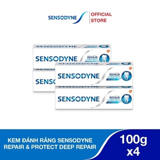 Bộ 4 Kem đánh răng SENSODYNE Repair & Protect Deep Repair 100g giúp phục hồi sâu và bảo vệ răng ê buốt