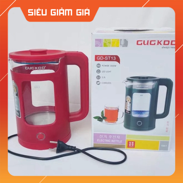 Ấm đun nước siêu tốc thủy tinh bọc nhựa GUGDDK GD-ST13 2.5L - Thỏ Trắng Shop