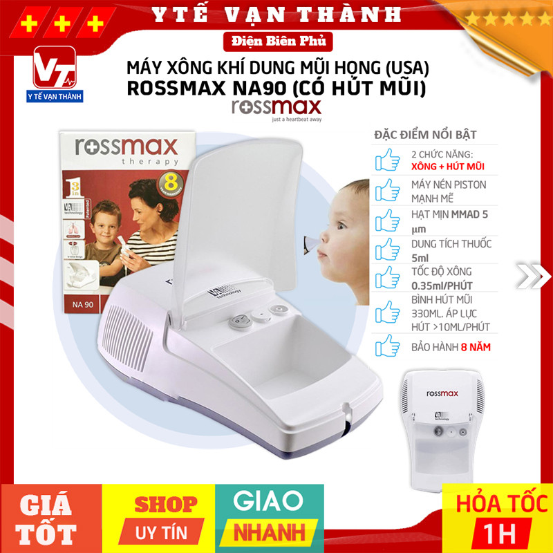 ✅ Máy Xông Khí Dung Mũi Họng Rossmax NA90 (2 Chức Năng Xông Và Hút Mũi) | (Rosmax) -VT0512
