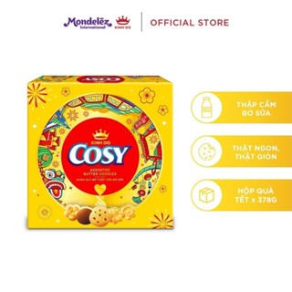 [LIVESTREAM] Bánh Quy Cosy Tết Thập Cẩm Bơ Sữa/Thập Cẩm Socola, Hộp Thiếc Quà Tết 378G - CÓ TÚI GIẤY