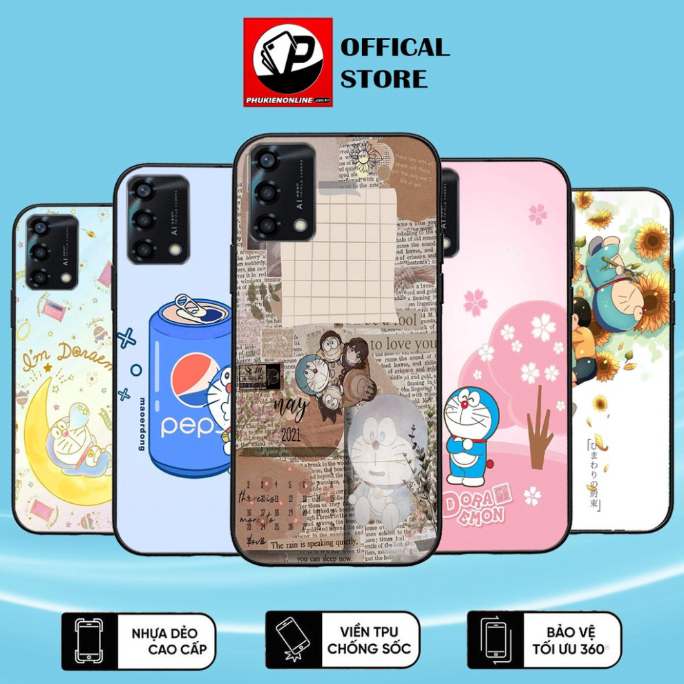 Ốp Lưng Oppo A95 4G , A95 5G DOREMON - Chính Hãng Floveme, Silicon Cao Cấp