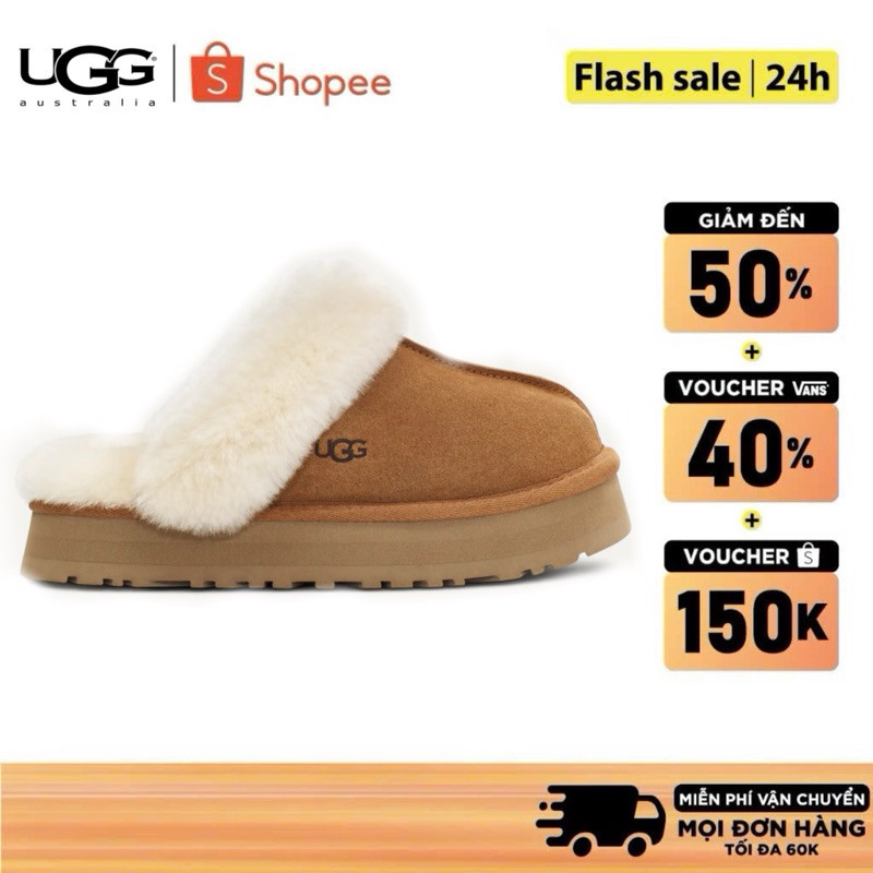 | AUTHENTIC | Giày Sục UGG Disquette Slippers ‘Chestnut Brown’ 1122550-CHE ❤ Foot Locker ❤