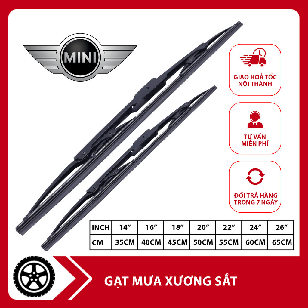 Gạt mưa oto, gạt mưa xương sắt, gạt mưa oto xe Mini Cooper, Cooper Clubman, Mini Cooper Convertible,