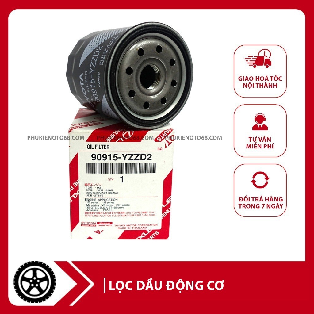 [THANH LÝ]Lọc dầu, nhớt động cơ xe hơi ô tô Toyota Fortuner, Hilux, Innova mã OEM 90915-YZZD2