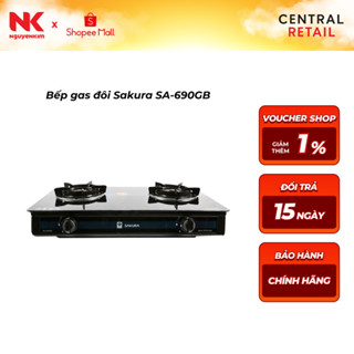 Bếp gas đôi lắp dương Sakura SA-690GB