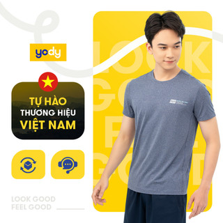 [SALE 20-30%] Áo thun thể thao nam YODY Sport in ngực, vải thấm hút, co giãn tốt STM6081
