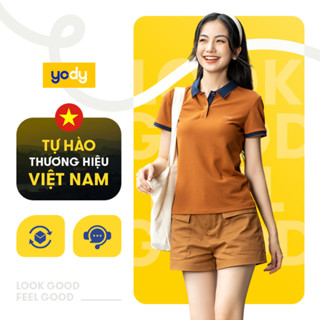[10%] Áo thun polo nam nữ YODY cafe cổ bẻ thoáng mát kháng khuẩn chuẩn form APN3700