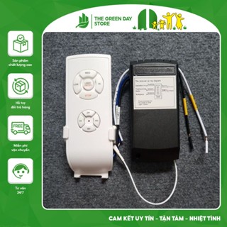 Bộ điều khiển từ xa quạt trần và đèn, gồm mạch và remote - 3 cấp độ gió, hẹn giờ thông minh