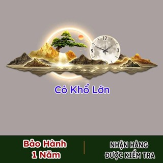  Tranh treo tường tráng gương có đồng hồ cao cấp trang trang trí nhà cửa phòng khách hiện đại 