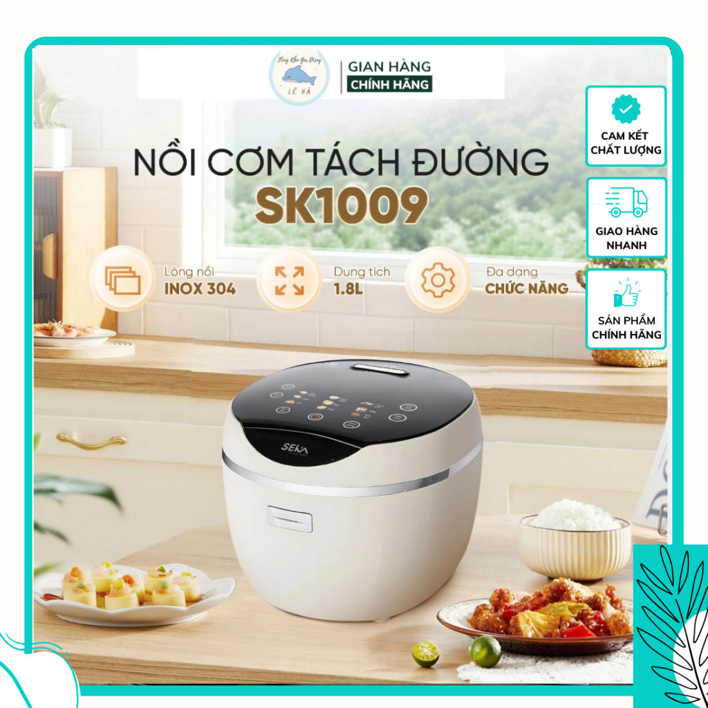 Nồi Cơm Điện Tách Đường SEKA Dung Tích 1.4L - Nồi Cơm Điện Tử Đa Năng Dễ Thao Tác Tốt Sức Khỏe - Tổng Kho Gia Dụng Lê Hà