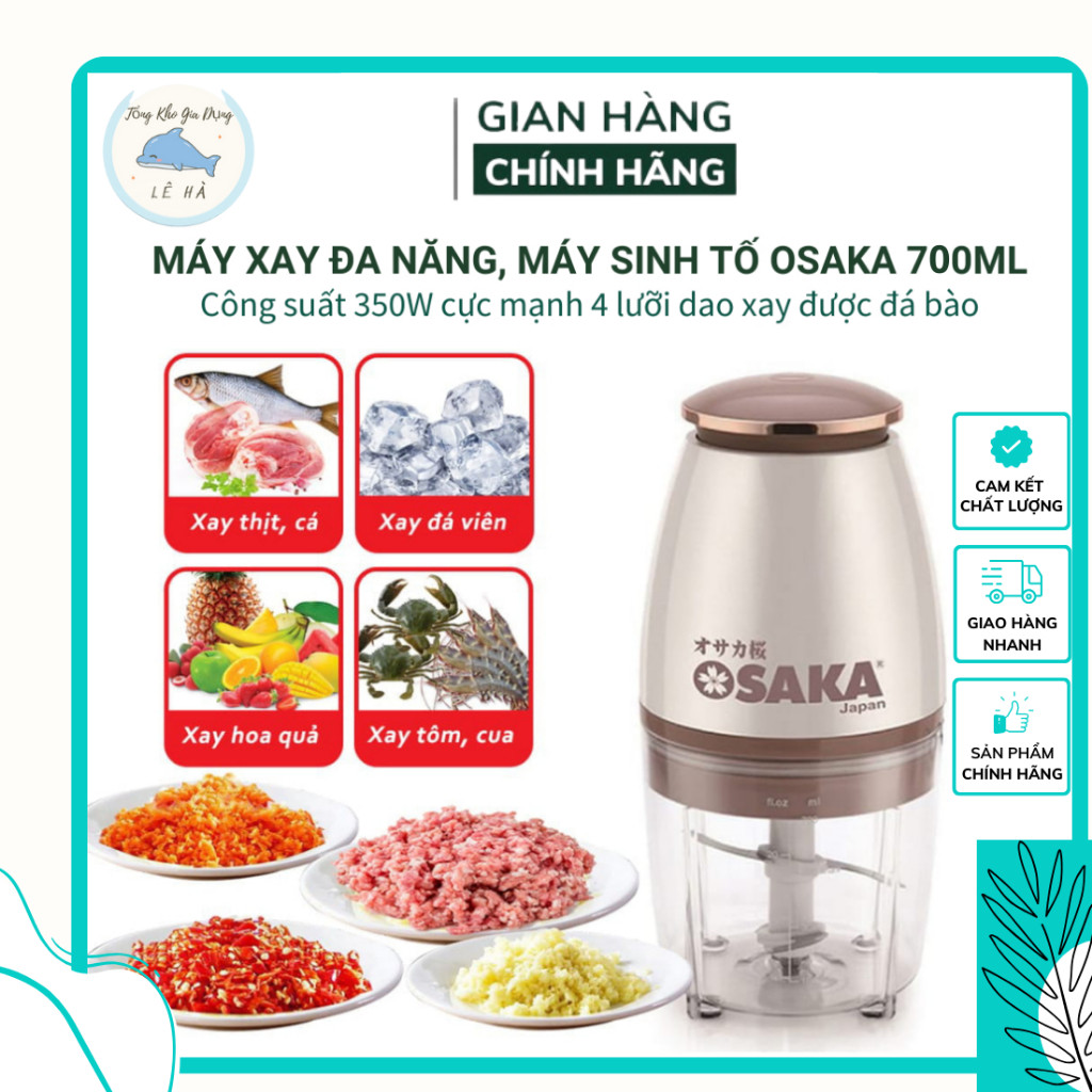 Máy Xay Đa Năng Osaka Nhật Bản, Máy Xay Thịt Mini Cao Cấp Lưỡi Dao Chống Gỉ - Tổng Kho Gia Dụng Lê Hà