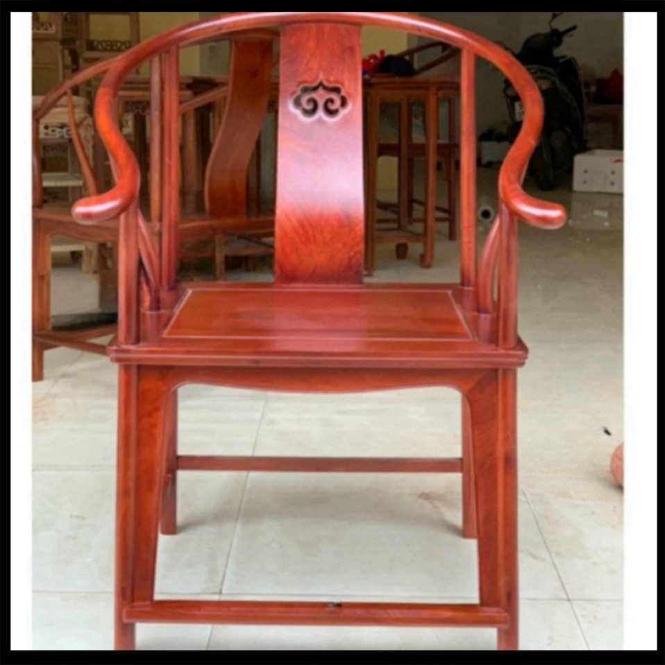 Ghế minh đế, ghế mình trọc, ghế decor  trang trí thư giãn  gỗ hương cao 80cm