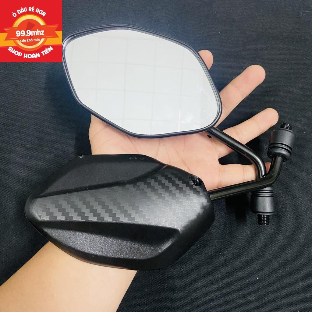 Kính Chiếu Hậu AB Chân Ngắn, Gương Xe Máy Độ AB Cán Ngắn Gọn Xe 10li Ren Thuận