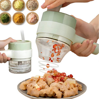 Máy Xay Cắt Lát Tỏi Ớt Rau Củ Thực Phẩm Đa Năng Mini Cầm Tay Thái Lát , Máy Thái Rau Củ