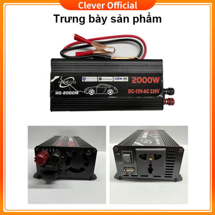 Kích điện 12v 220v sin chuẩn 2000w,bộ chuyển đổi điện 12v sang 220v,chuyển nguồn 12v ra 220v 2000w,i