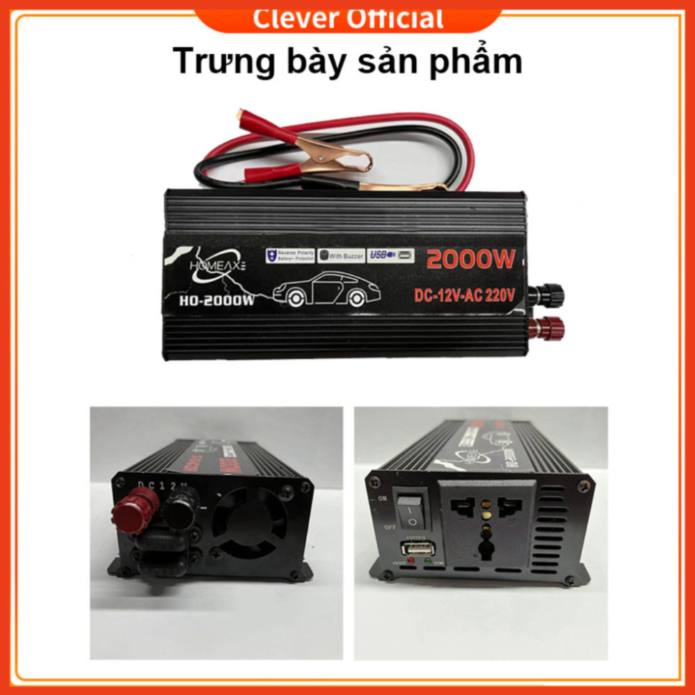 Kích điện 12v 220v sin chuẩn 2000w,bộ chuyển đổi điện 12v sang 220v,chuyển nguồn 12v ra 220v 2000w,i