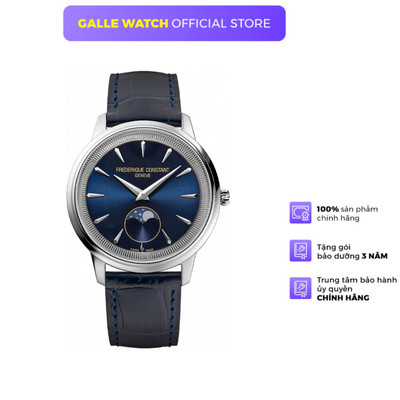 Đồng hồ unisex Frederique Constant FC-206N3S6 Classics Moneta Moonphase dây da sang trọng thanh lịch