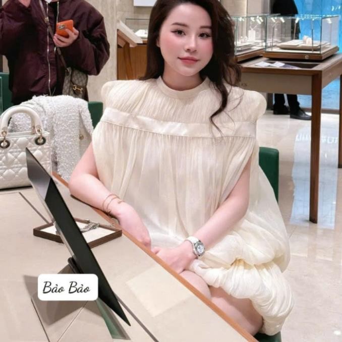 váy babydoll,áo váy tơ bồng chun eo dễ thương H98(z1)