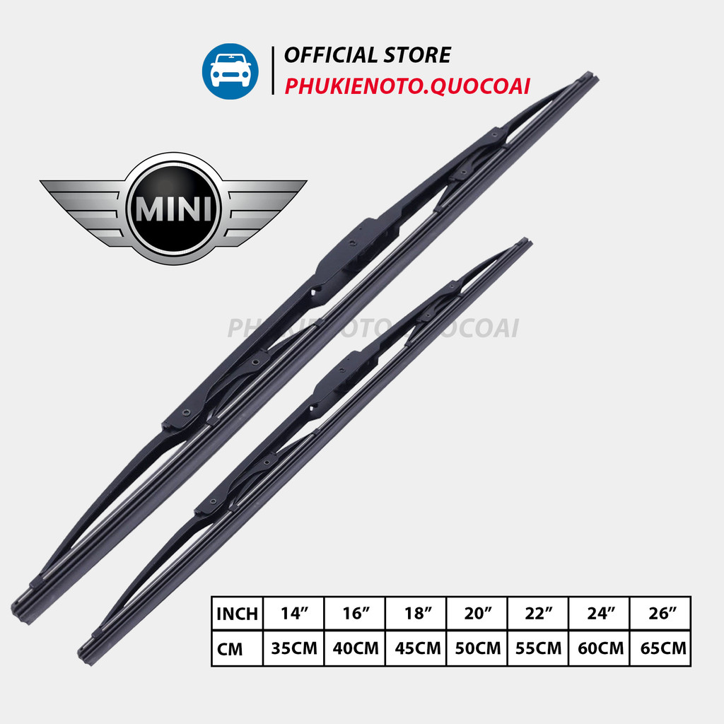 Gạt mưa ô tô, gạt mưa xương sắt, gạt mưa cho xe Mini Cooper, Cooper Clubman, Cooper Convertible,…