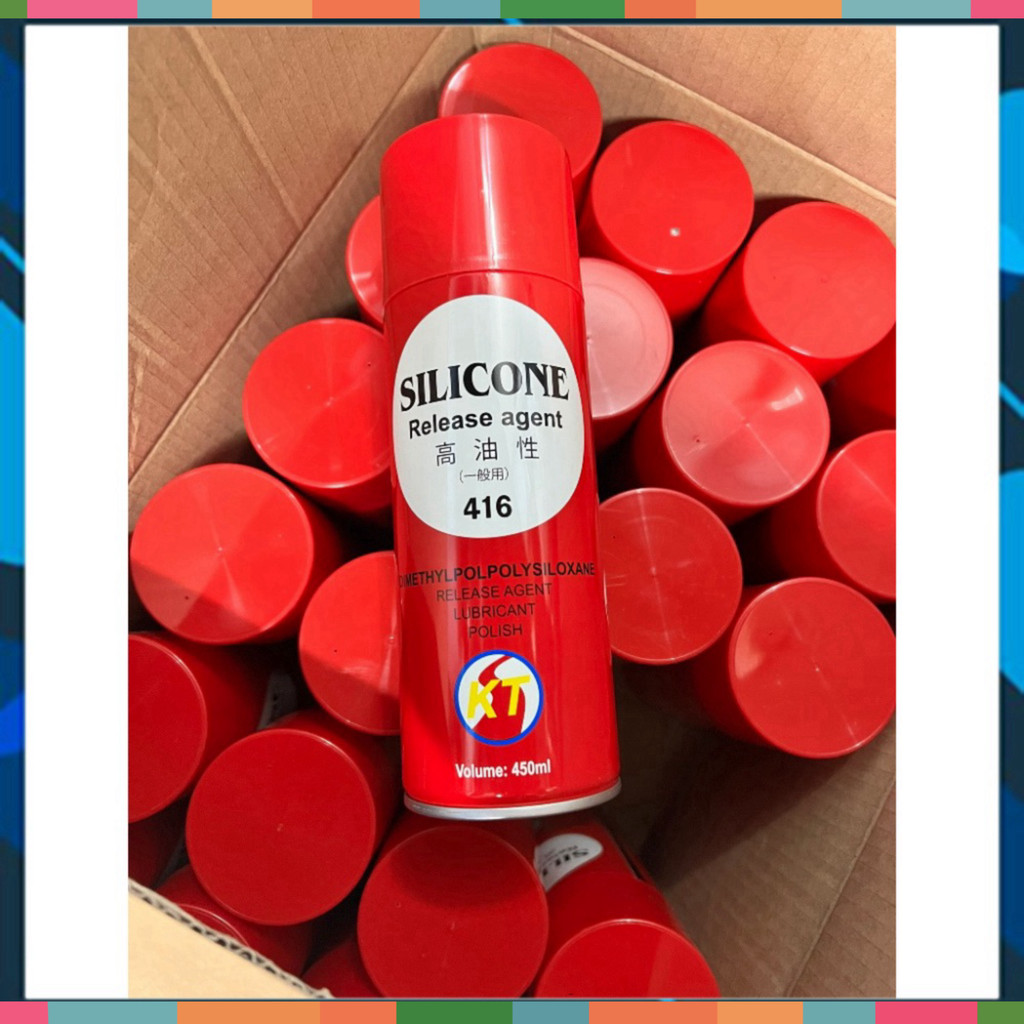 Chai Xịt Bôi Trơn Silicon Release Agent 416 (450mL) - Dầu Tách Khuôn Silicon Tạo Hình Nhựa Cao Su Ch