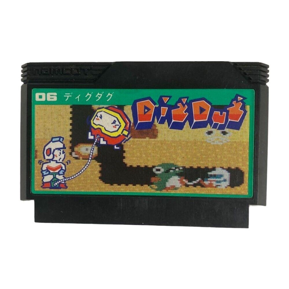 Used Dig Dug Nintendo Famicom NES Namco 1985 Japanese Version Action Retro Games