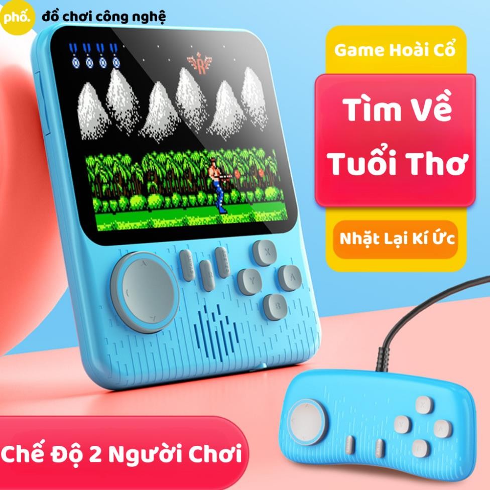 Máy Chơi Game Cầm Tay G7 - 666 Trò Chơi - Kèm Tay Cầm Chơi Game 2 Người - Tặng Kèm Pin sạc