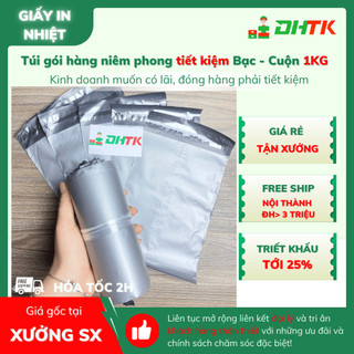 Túi gói hàng niêm phong Cuộn 1KG Tiết Kiệm - Đen, Xám bạc, Hồng, Xanh ngọc