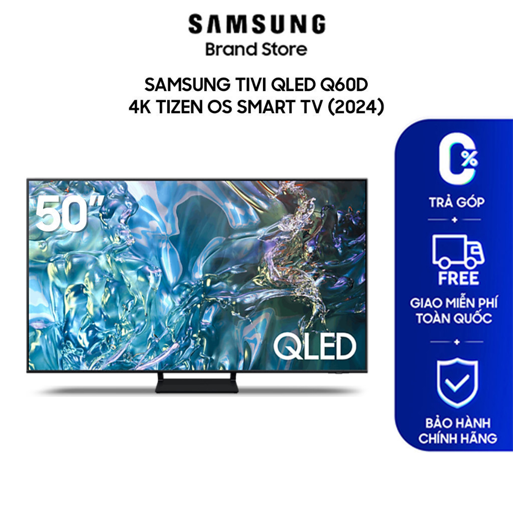 [Miễn phí lắp đặt + Freeship] Samsung TV QLED Q60D 4K Tizen OS Smart TV (2024) | BigBuy360 - bigbuy360.vn